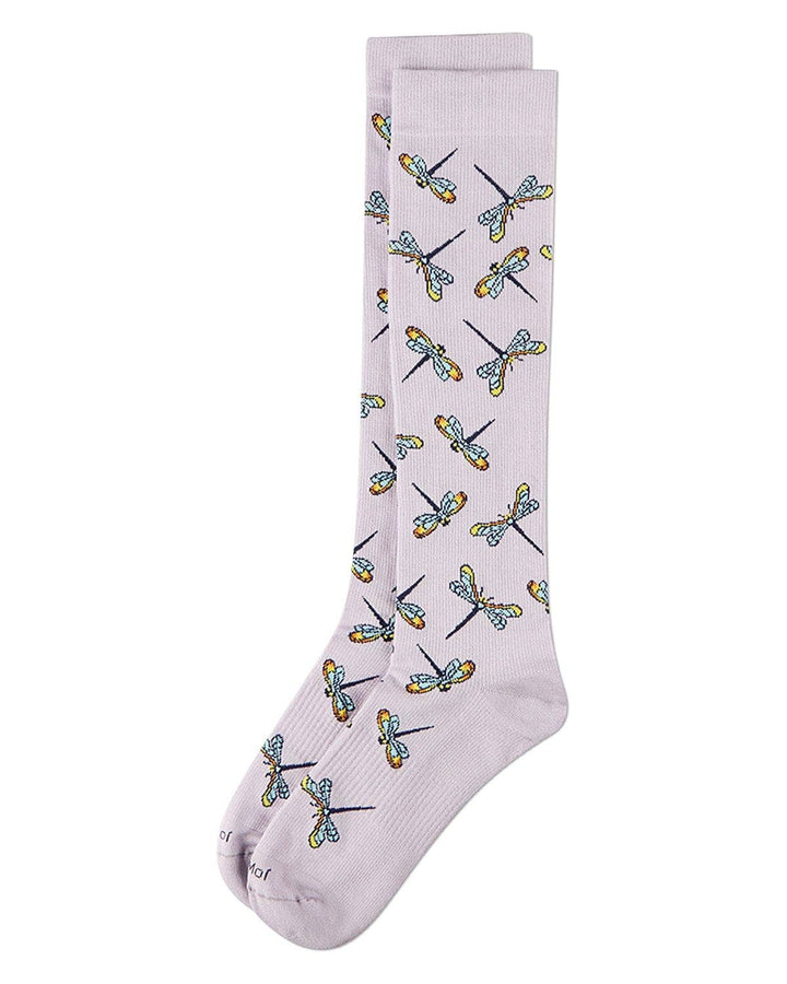 Infinity Classics International Inc. - Dragonflies Bamboo Compression Socks: Lavender / 9-11