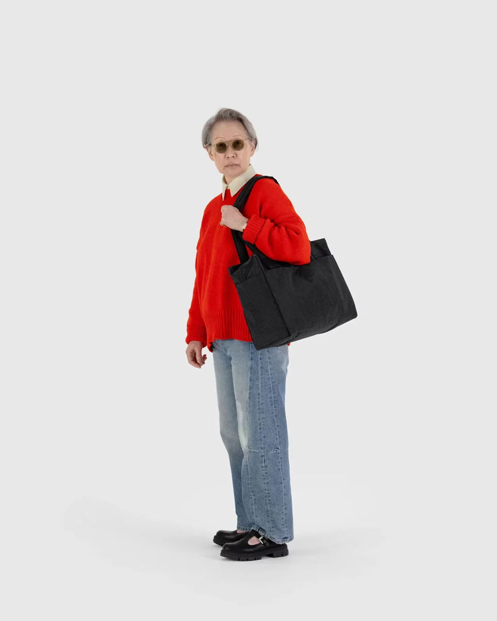 BAGGU Leopard Nylon Small Cloud Carry-On