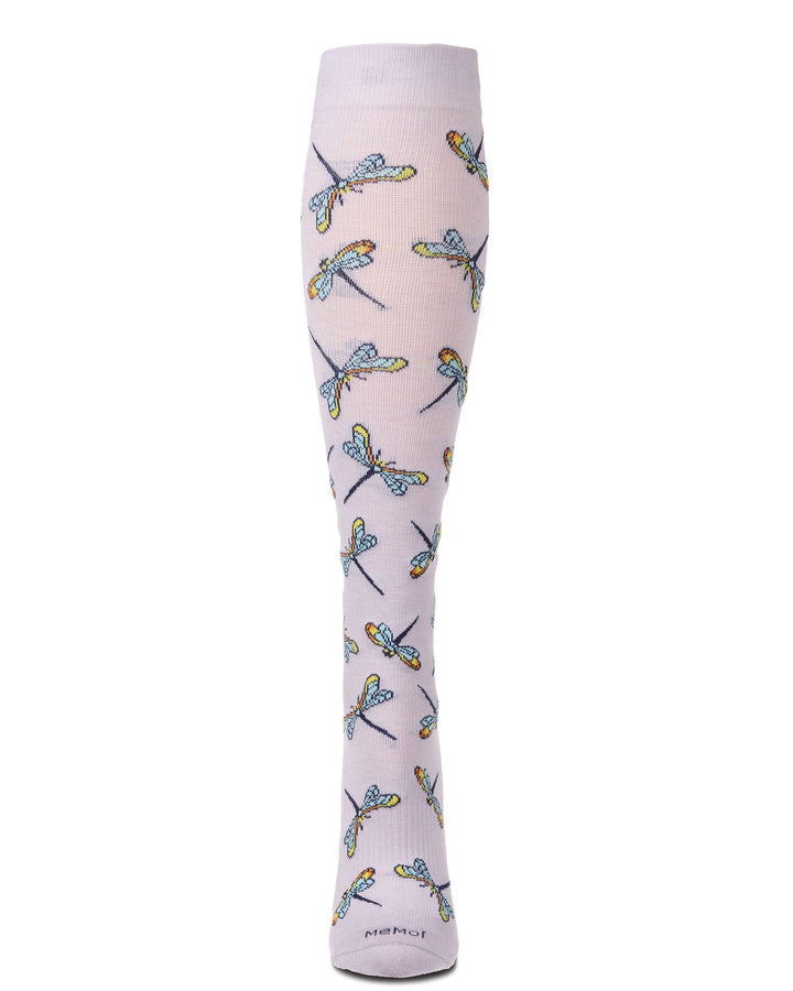 Infinity Classics International Inc. - Dragonflies Bamboo Compression Socks: Lavender / 9-11