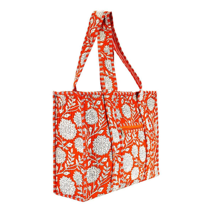 BNB Crafts Inc. - Cotton Block Print Tote Bag- Small & Large: Large