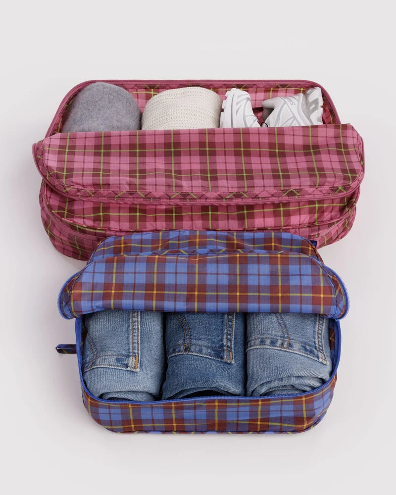 BAGGU - Large Packing Cube Set - Check Mix