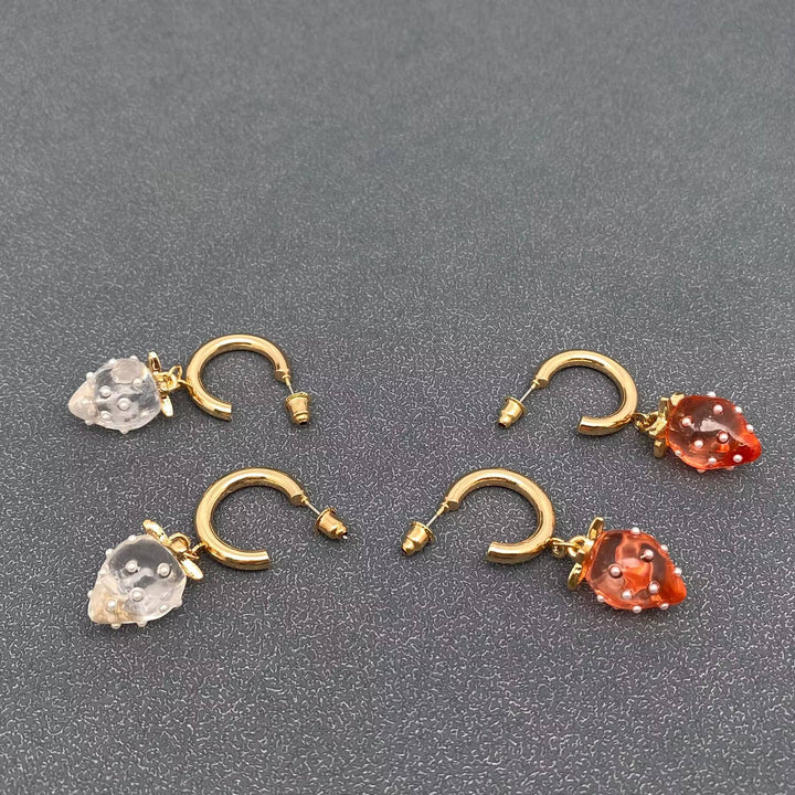 Mio Queena - Strawberry Dangle Earrings: Red