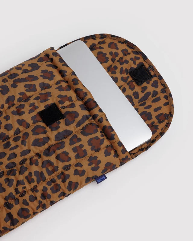 BAGGU- Puffy Laptop Sleeve 16" Leopard
