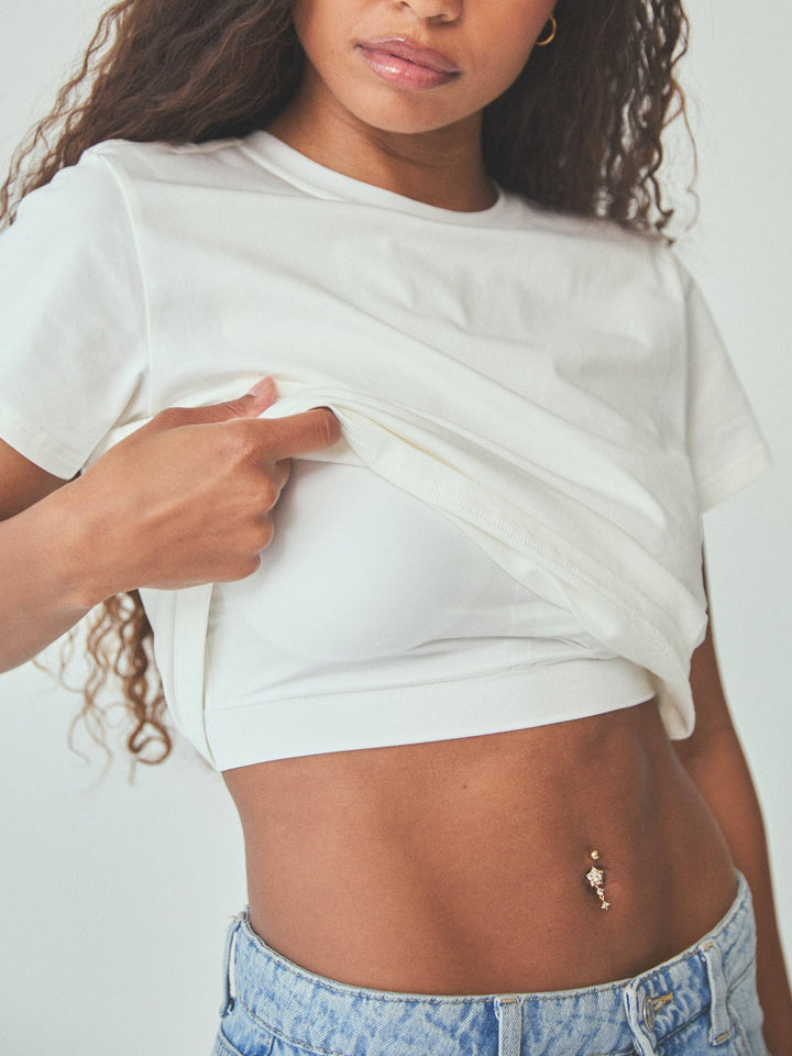 Klassy - Cotton Tee Brami: Heathered White