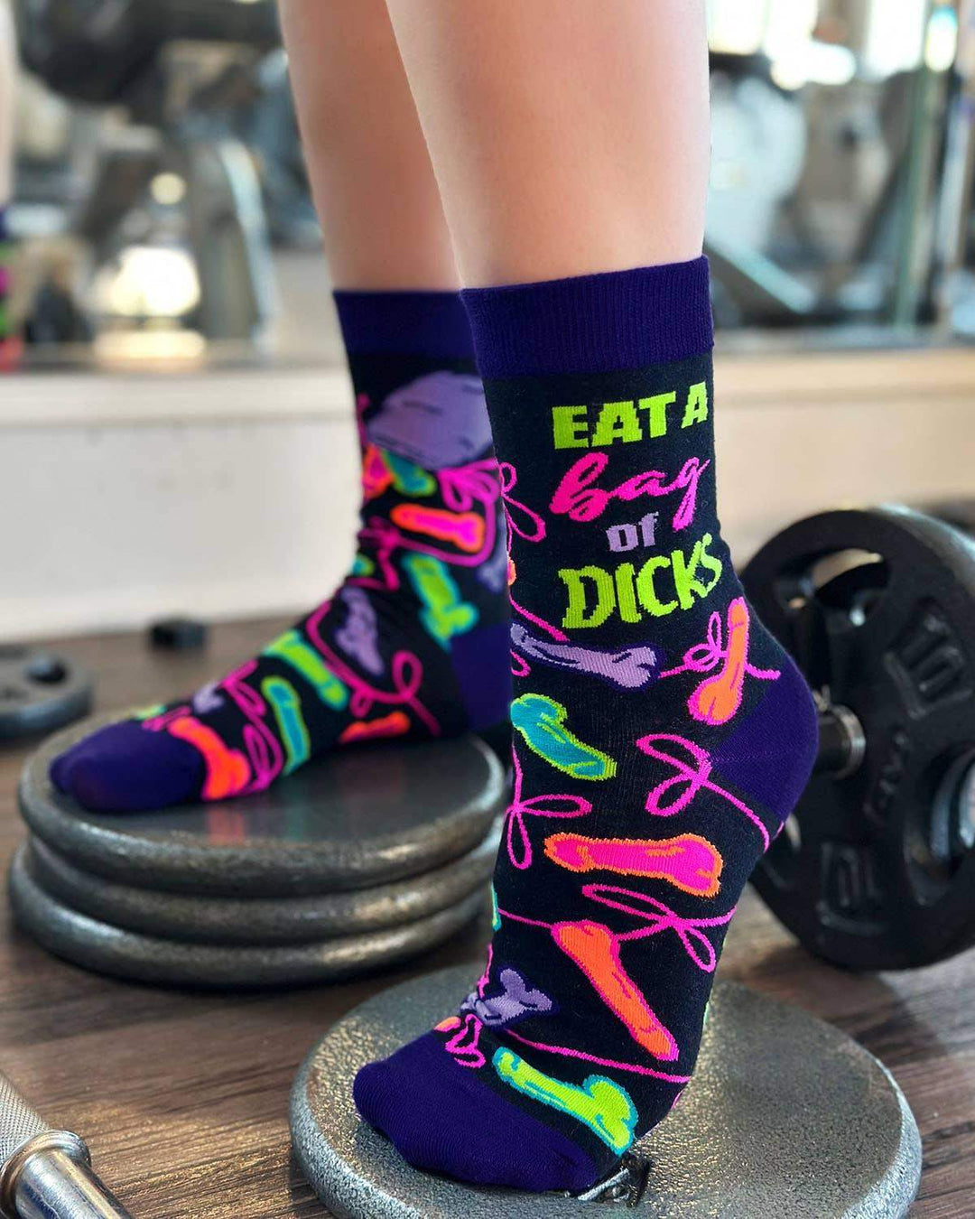 Fabdaz - Eat a Bag of Dicks Sassy Women's Novelty Crew Socks