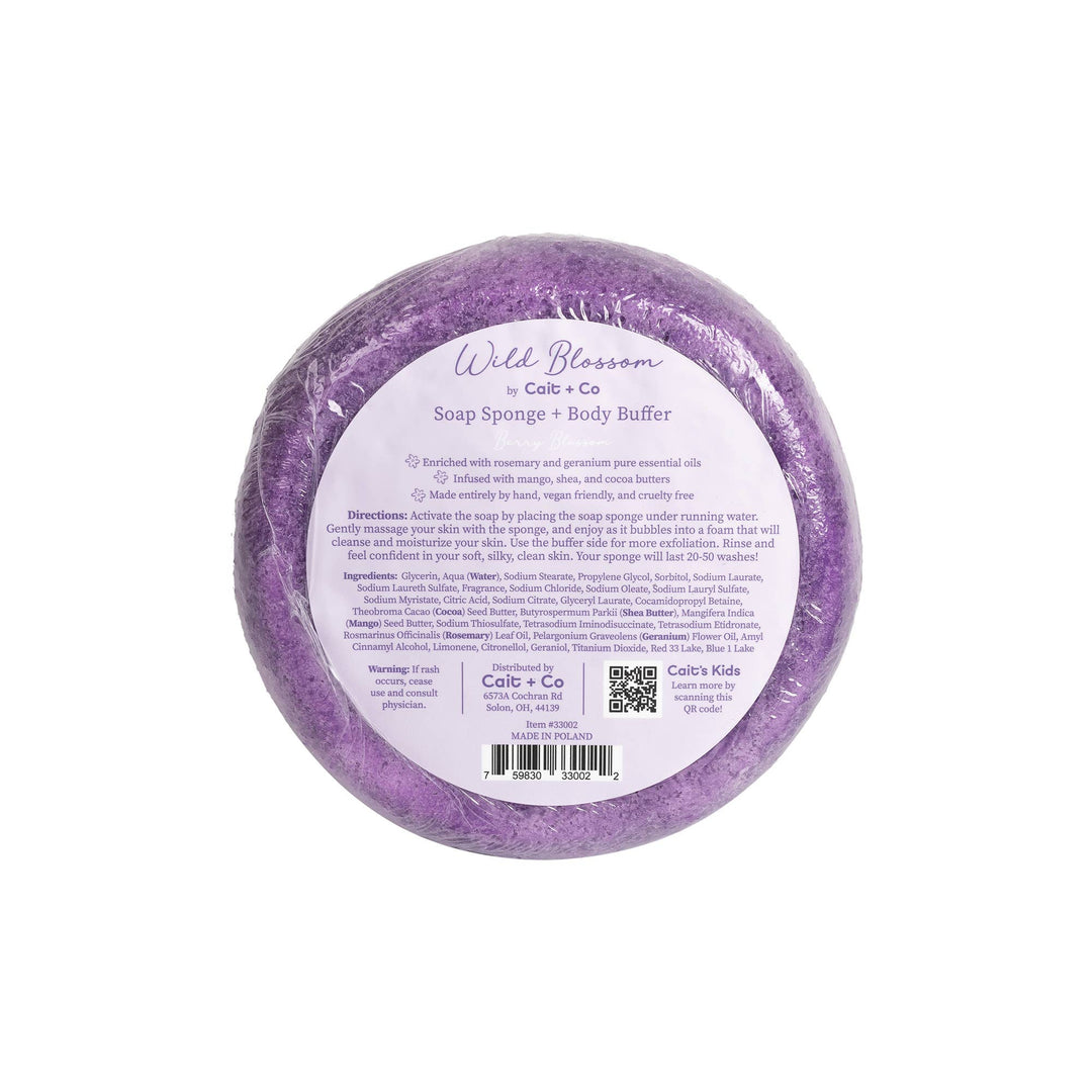 Cait + Co - Wild Blossom Soap Infused Body Buffer-Berry Blossom