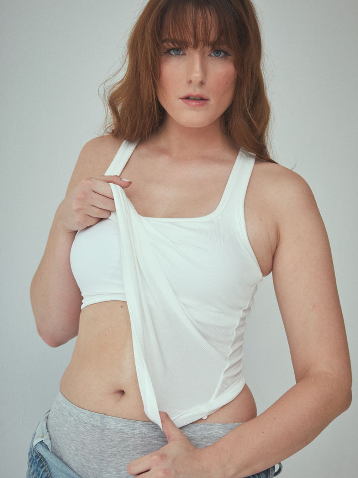 Klassy - Bamboo Scoop Neck Brami Tank: Black / 2XL