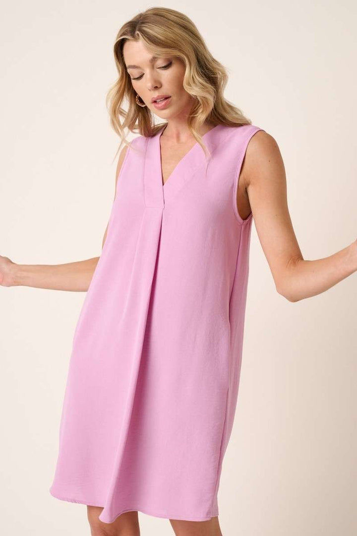 Womens Mittoshop Envelope V-Neck Tank Dress Lavender