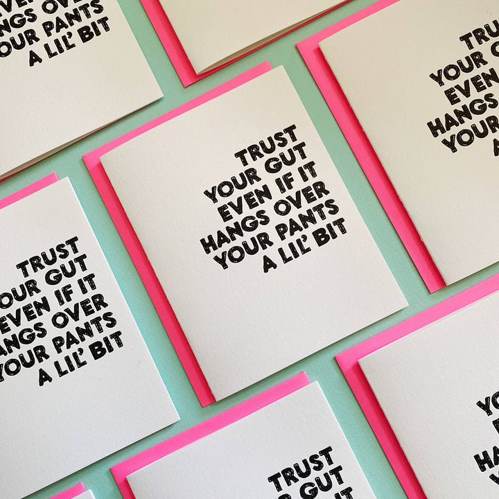 Richie Designs - TRUST YOUR GUT - friendship greeting card