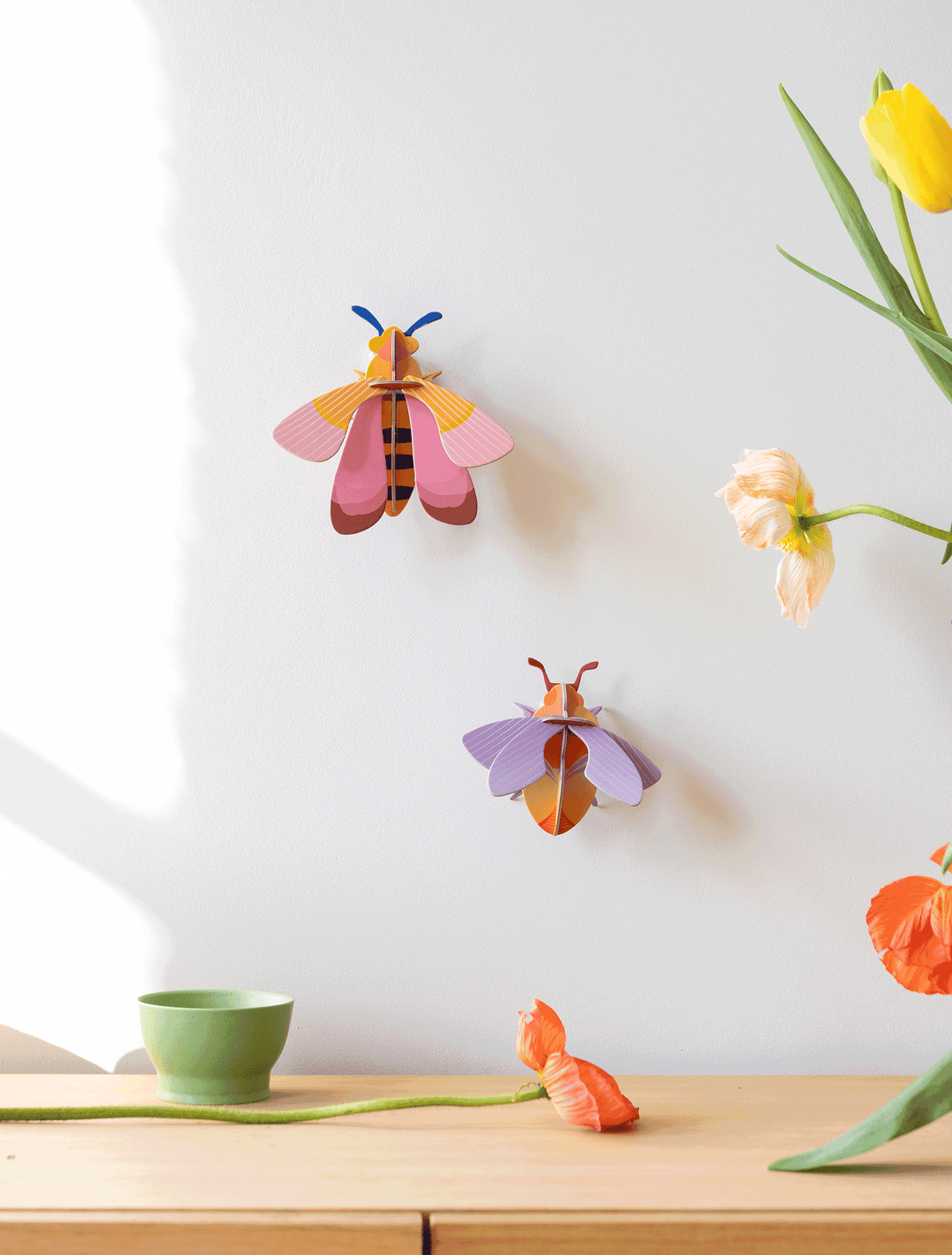 Studio Roof - 3D Wall Art - Insect - Pink Bee