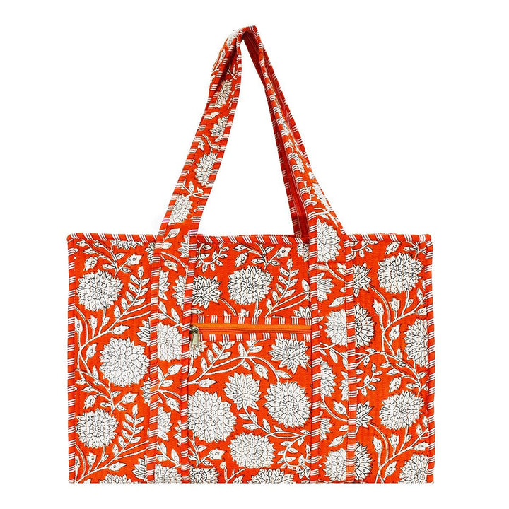 BNB Crafts Inc. - Cotton Block Print Tote Bag- Small & Large: Large