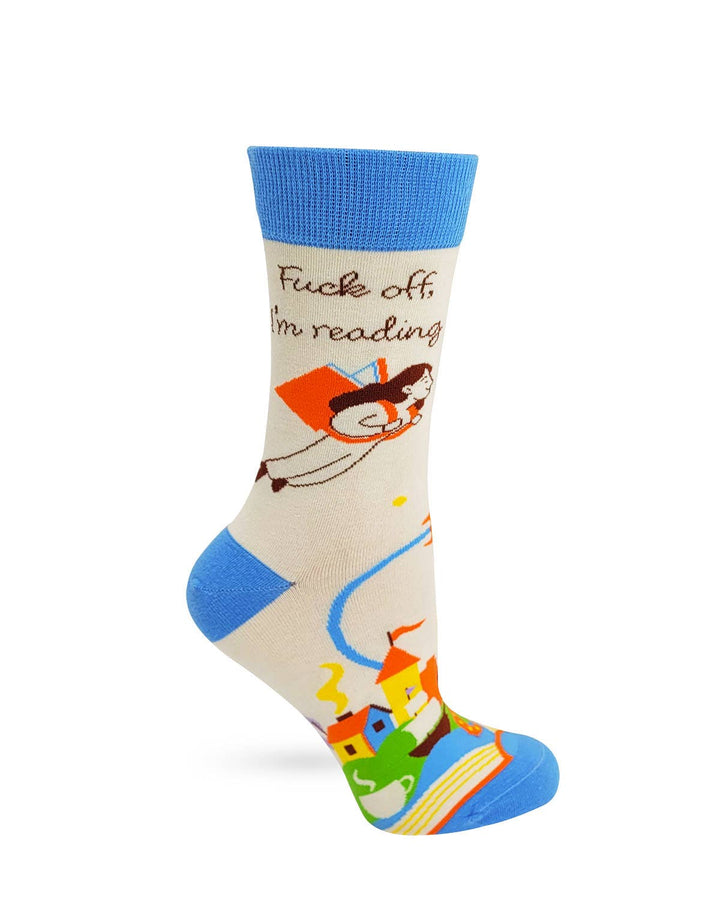 Fabdaz - F*ck Off I'm Reading Women's Crew Socks