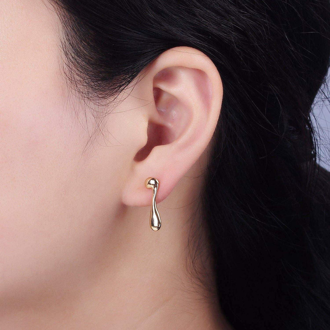 Aim Eternal - Molten Drop Stud Earrings | 14K Gold Filled