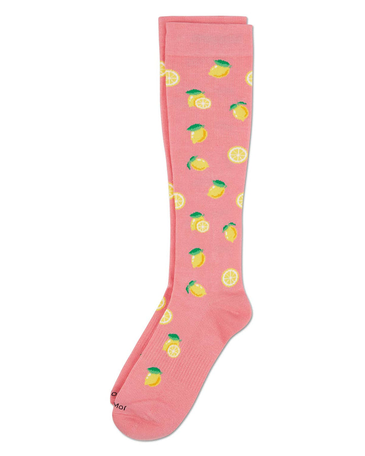 Infinity Classics International Inc. - Lemons Bamboo Compression Socks: Pink / 9-11