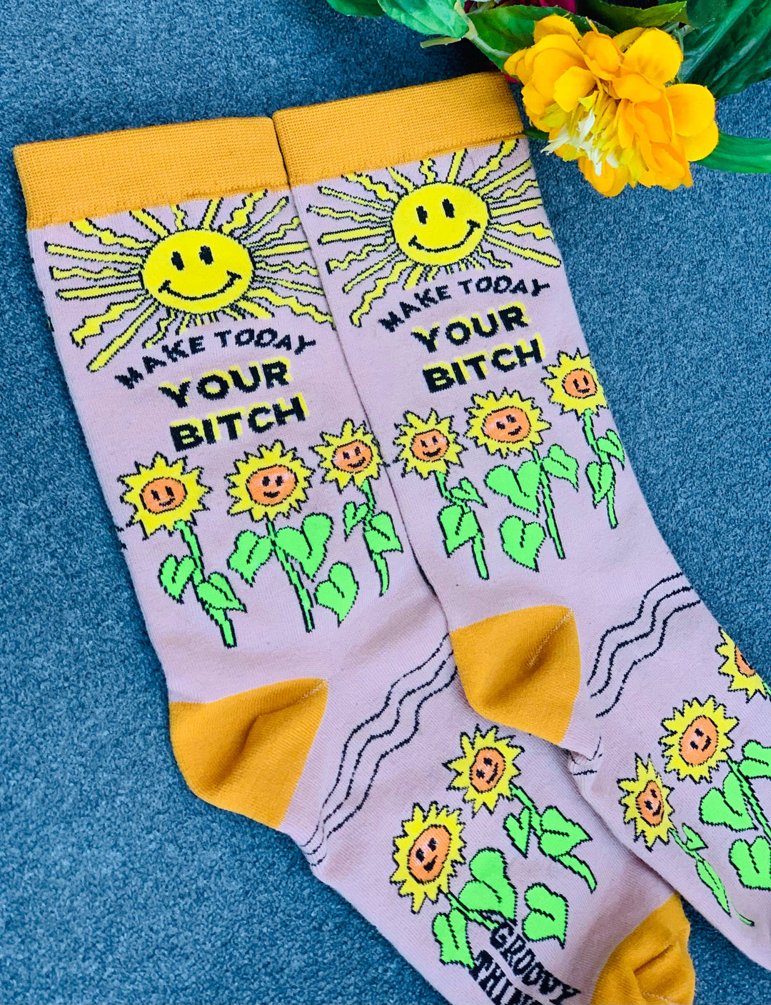 Make Today Your Bitch Womens Crew Socks