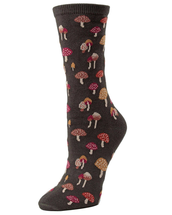 Infinity Classics International Inc. - Mushroom Field Bamboo Blend Crew Sock: Hemp Heather / 9-11
