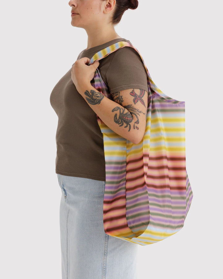 BAGGU- Big Reusable Shopping Bag Gradient Stripe Multi
