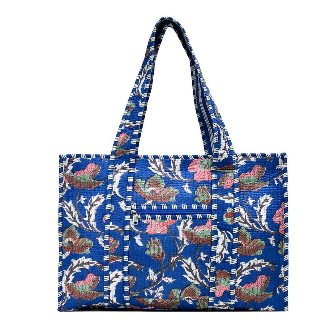 BNB Crafts Inc. - Cotton Block Print Tote Bag- Small & Large: Large