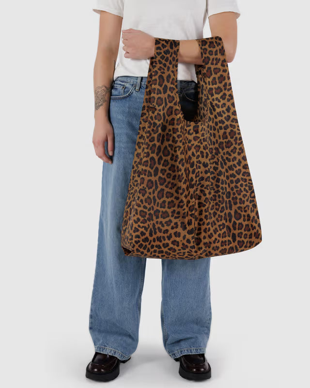 BAGGU- Big Reusable Shopping Bag Leopard