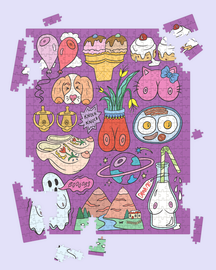 FUN CLUB - Boobs Puzzle (silly, funny, puzzle, kitsch)
