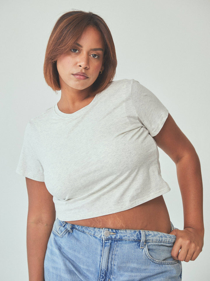 Klassy - Cotton Tee Brami: Heathered White