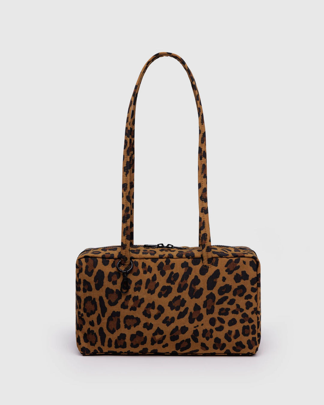 BAGGU- Nylon Bowler Bag Shoulder Purse- Leopard