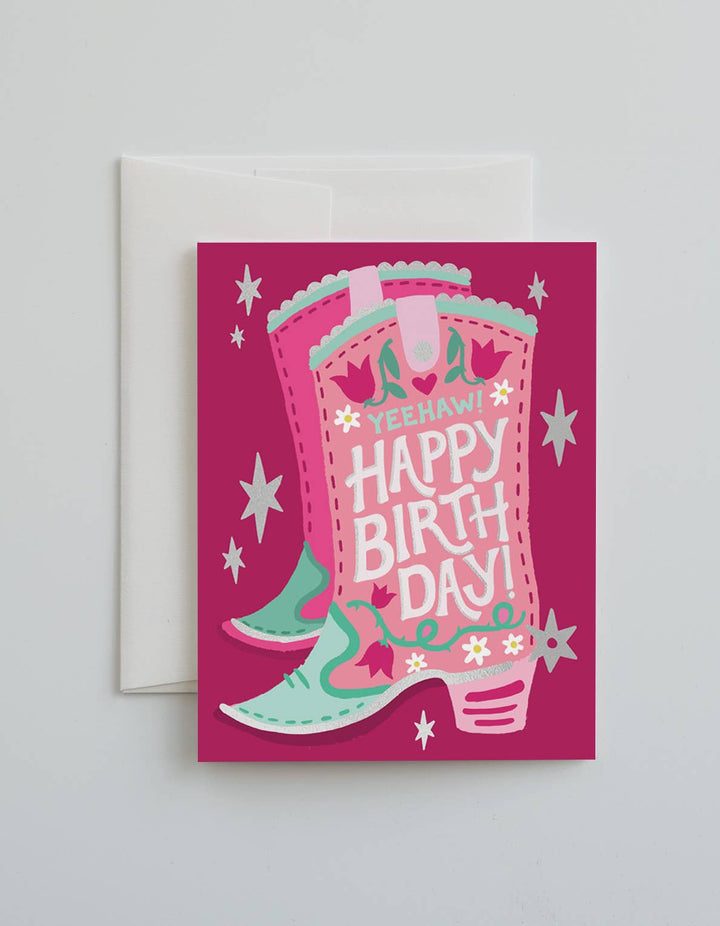 Idlewild Co. - Cowgirl Boot Birthday Greeting Card