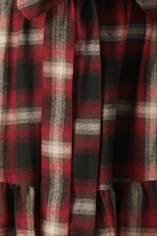 Plus Size Plaid Mini Dress
