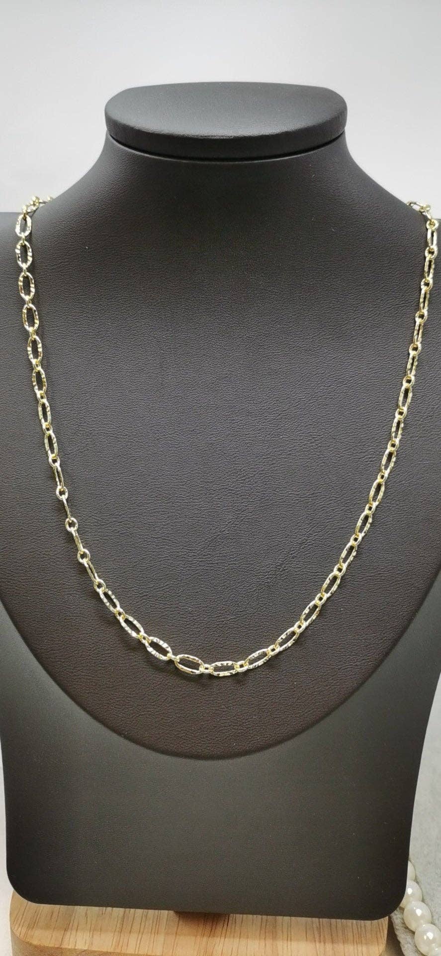 14k GOLD filled Oval Link chain 17.5 inch Necklace