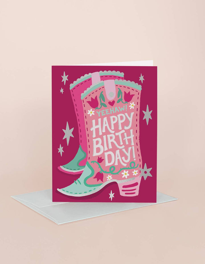 Idlewild Co. - Cowgirl Boot Birthday Greeting Card