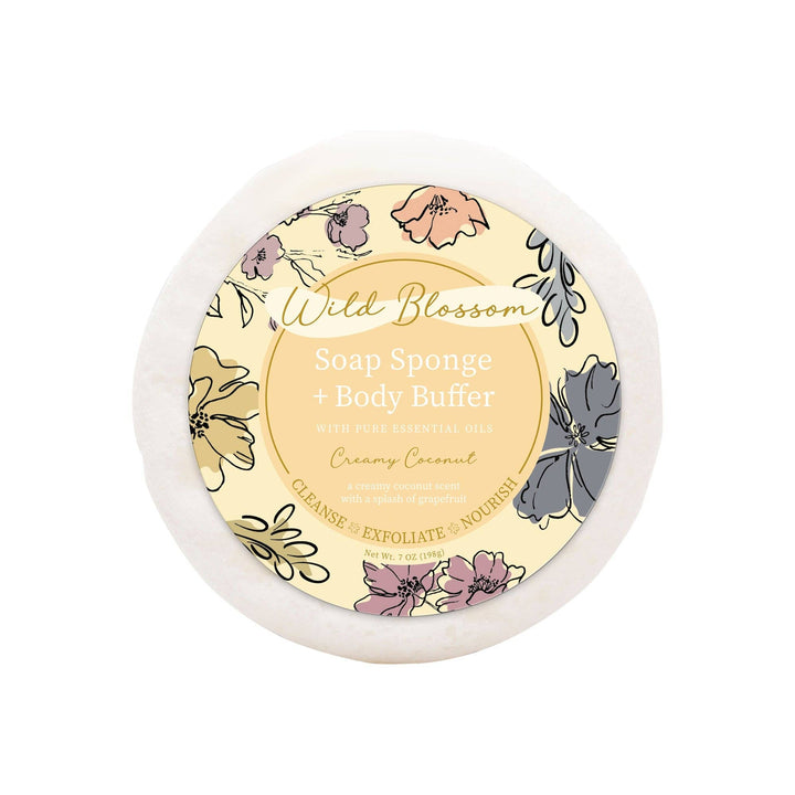 Cait + Co - Wild Blossom Soap Infused Body Buffer-Creamy Coconut