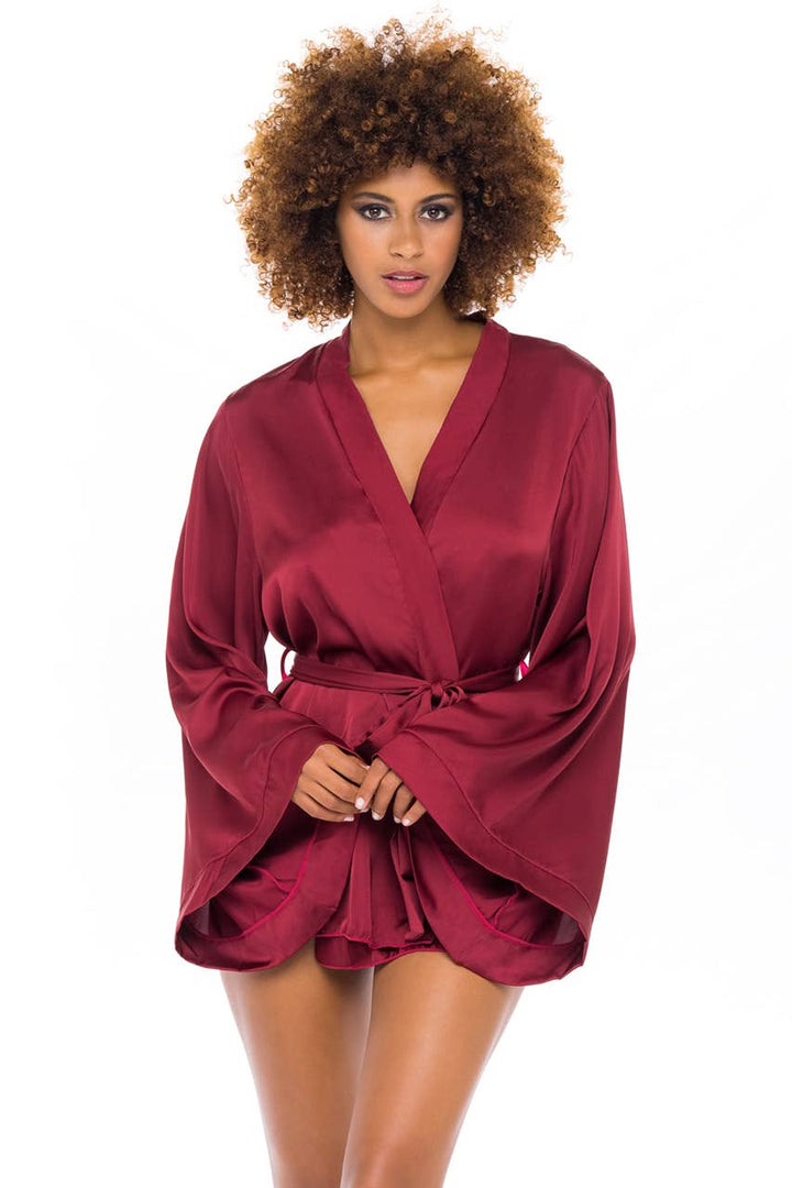 Plus Size Mirielle Robe in Rhubarb