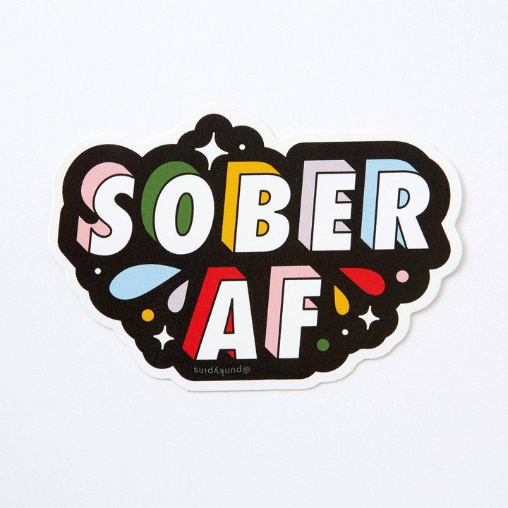 Punky Pins - Sober AF Vinyl Sticker