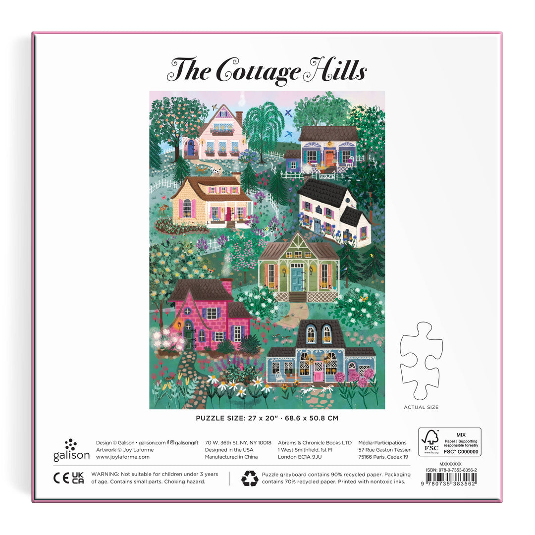 Chronicle Books - Joy Laforme The Cottage Hills 1000 Piece Puzzle in a Square Box