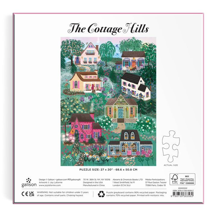 Chronicle Books - Joy Laforme The Cottage Hills 1000 Piece Puzzle in a Square Box