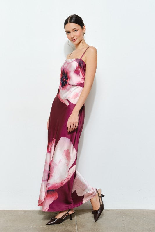 Womens INA Floral Slip Dress Maxi