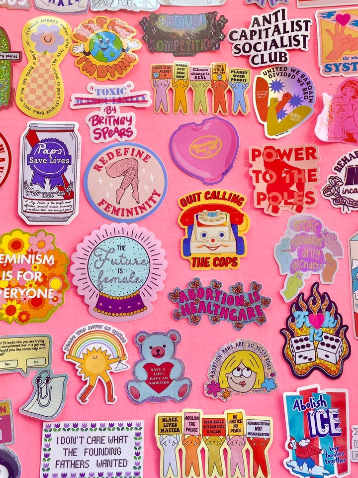 The Peach Fuzz - Abortion Bans Are So Yesterday Glitter Sticker