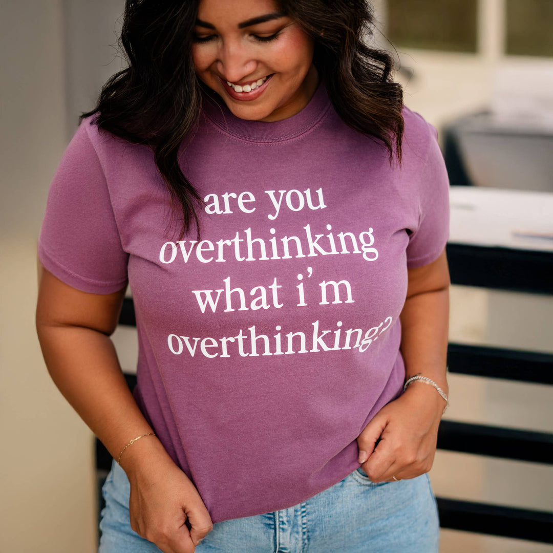 Women and Plus Size Overthinking Graphic Tee