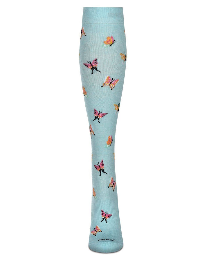 Infinity Classics International Inc. - Butterfly Bamboo Compression Socks: Blue Frost / 9-11