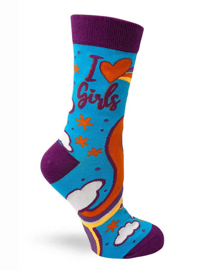 I Love Girls Women's Crew Socks