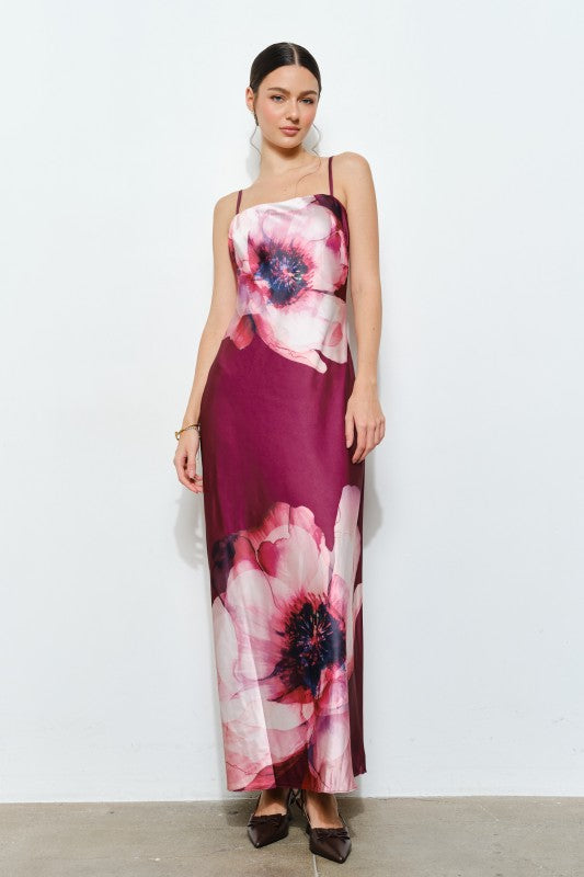 Womens INA Floral Slip Dress Maxi