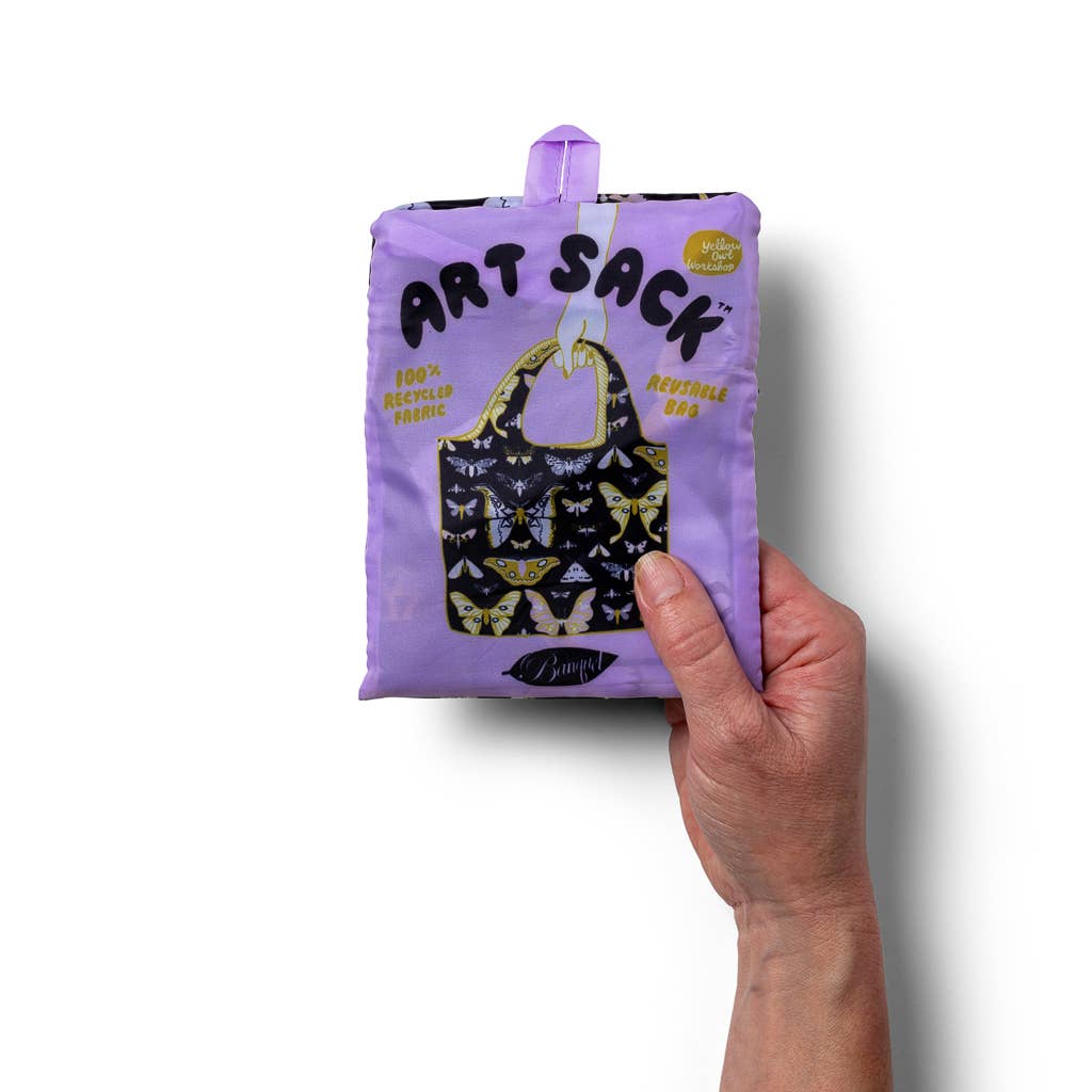 Yellow Owl Workshop - Moths Art Sack® by Banquet Workshop - Reusable Tote Bag