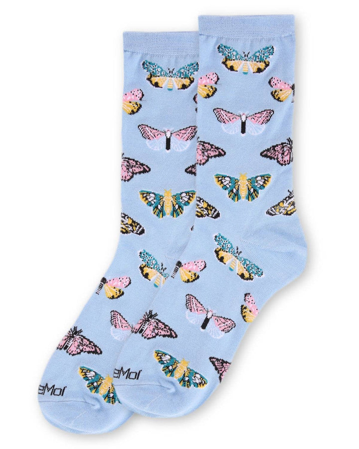 Infinity Classics International Inc. - Butterfly Crew Socks: Light Blue / 9-11