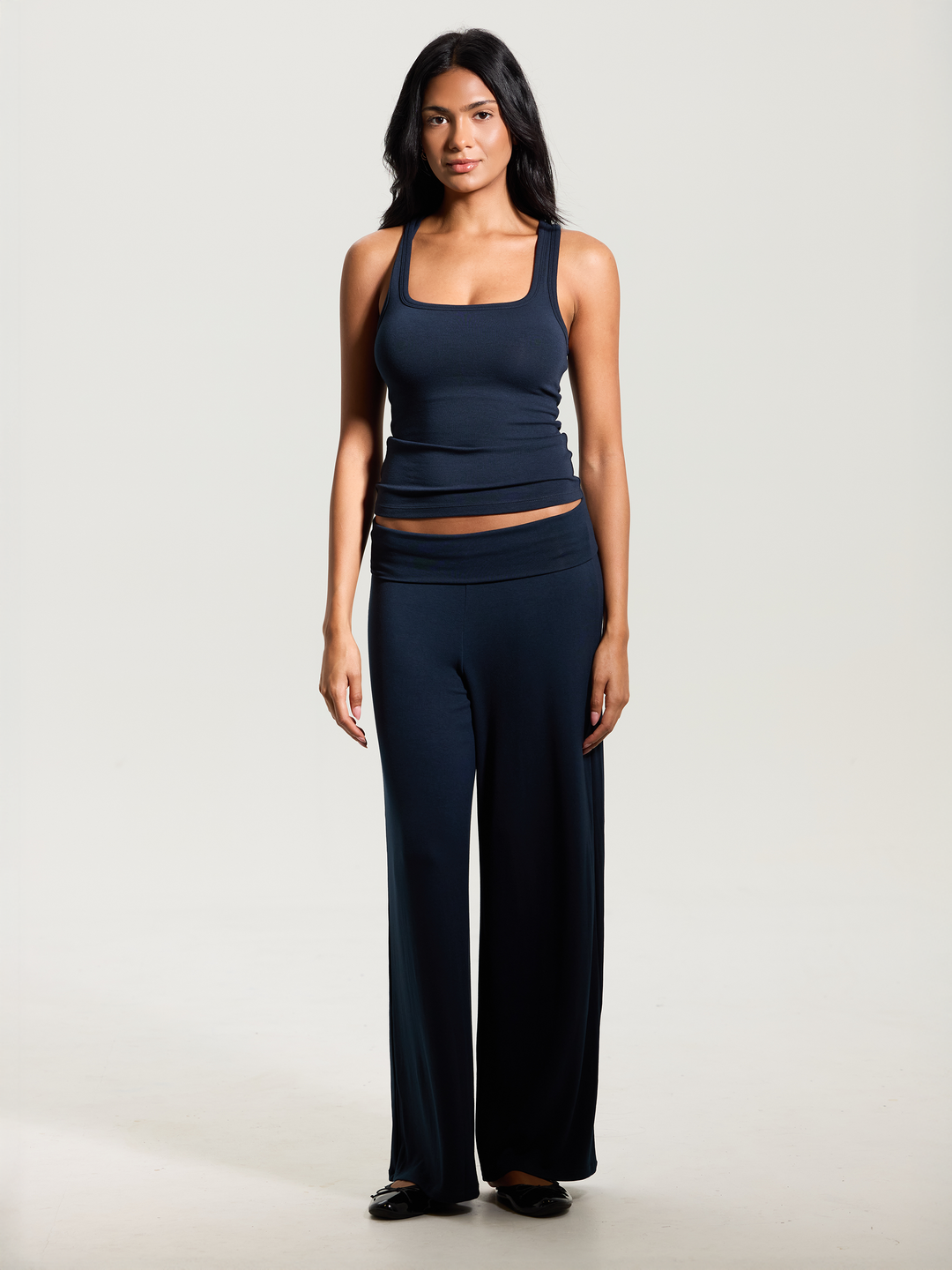 Klassy - Scoop Neck Tank Full Length: Brown / 2XL