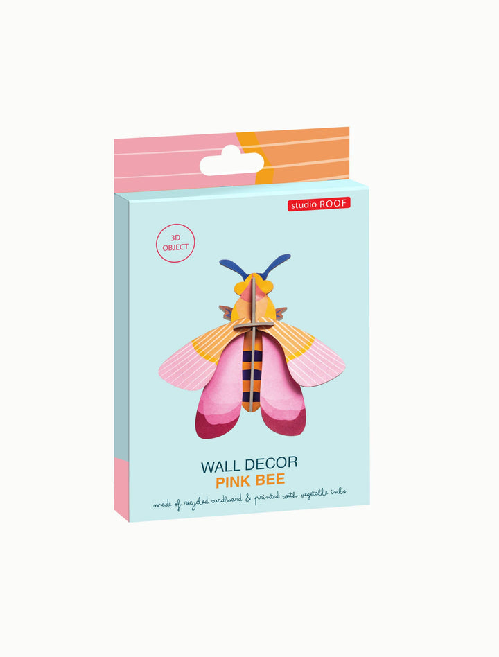 Studio Roof - 3D Wall Art - Insect - Pink Bee