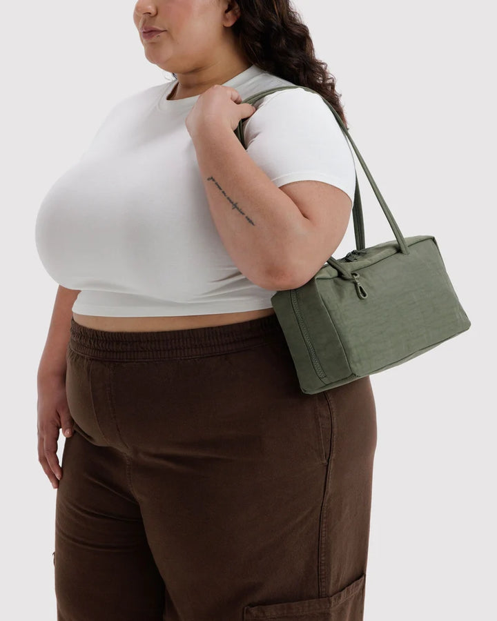 BAGGU- Nylon Bowler Bag Shoulder Purse- Caper
