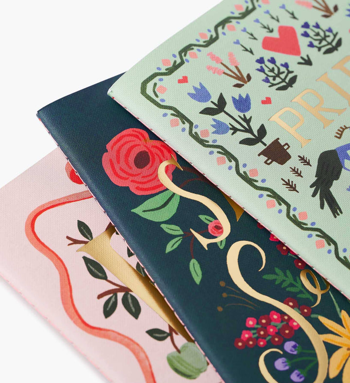 Rifle Paper Co. - Assorted Set of 3 Jane Austen Notebooks