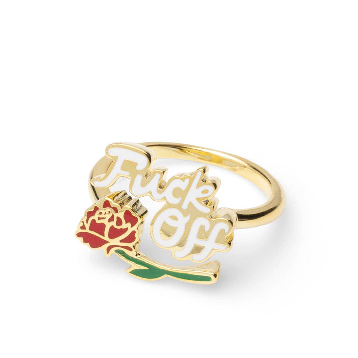 Yellow Owl Workshop - F*ck Off Adjustable Ring - Swear Word Jewelry