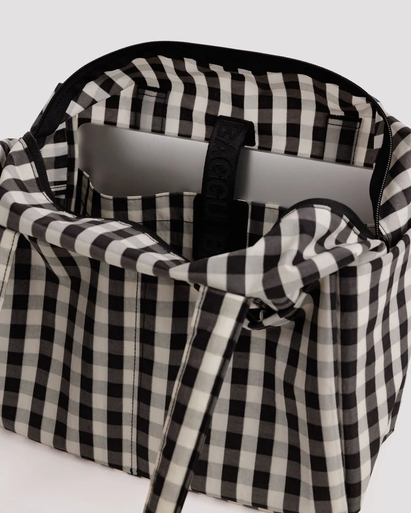 BAGGU- Everyday Cloud Bag- Black and Cream Gingham