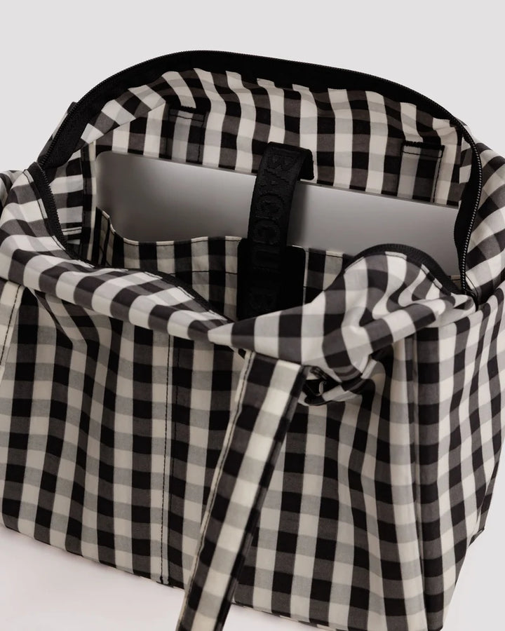 BAGGU- Everyday Cloud Bag- Black and Cream Gingham
